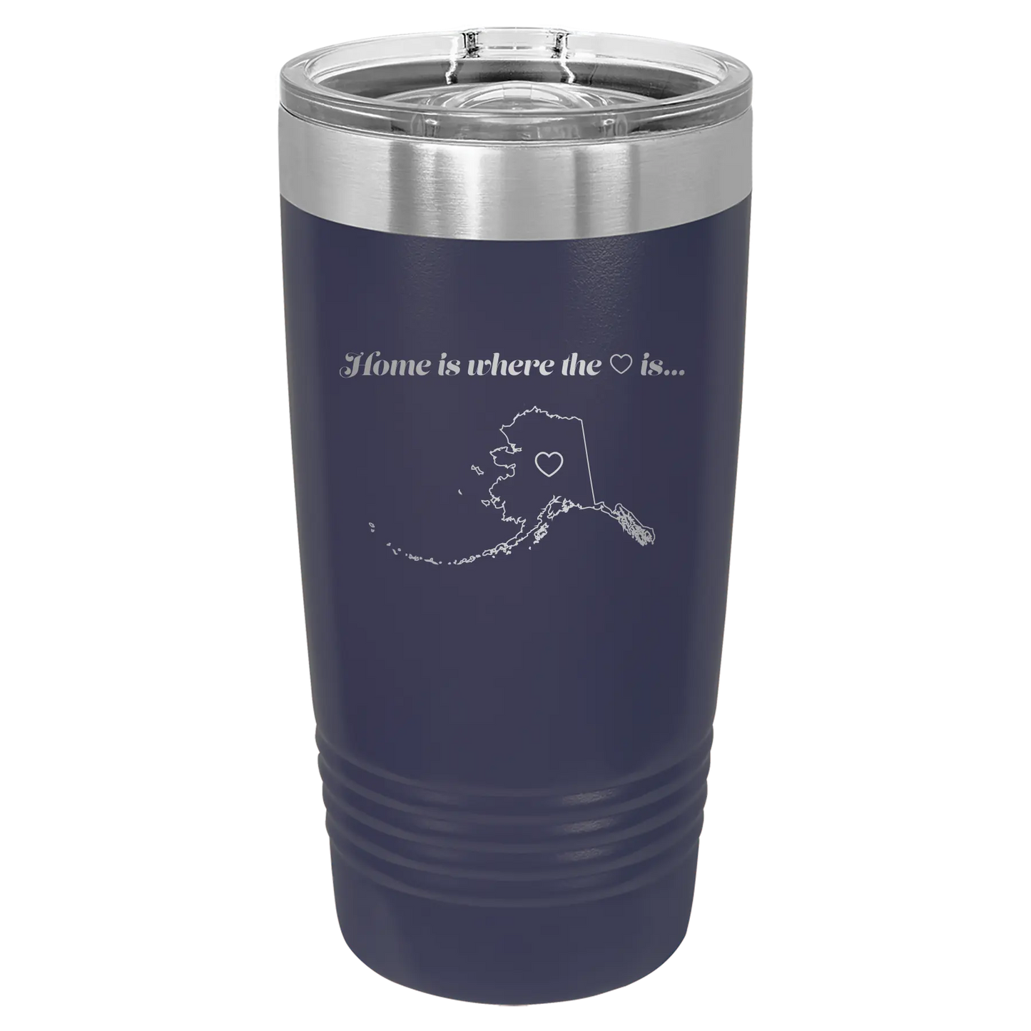 Alaska Heart 20 oz Tumbler | Navy