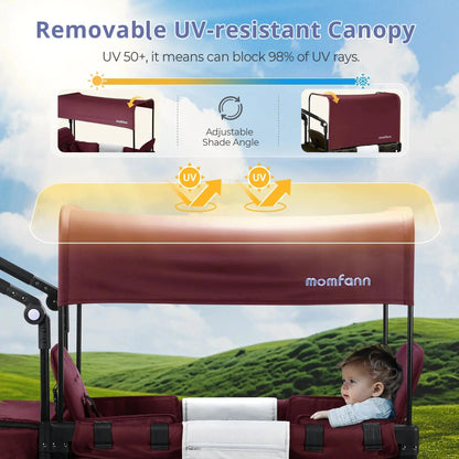Momfann Stroller Wagon for Kids – 2-Seater All-Terrain Baby Wagon