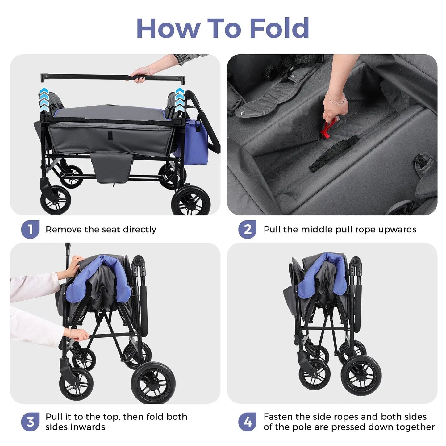 Momfann Stroller Wagon for Kids – 2-Seater All-Terrain Baby Wagon