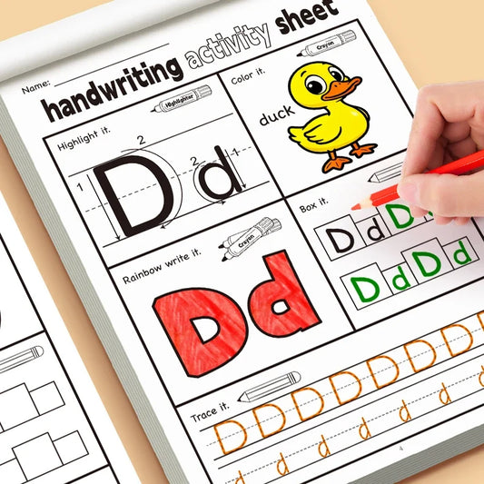 Fun Activity Copybook | English Letter Handwriting Exercise Book for Kids