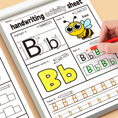 Fun Activity Copybook | English Letter Handwriting Exercise Book for Kids