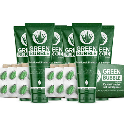Green Bubble Hair Growth Set by Bubbly (Pack of 3)